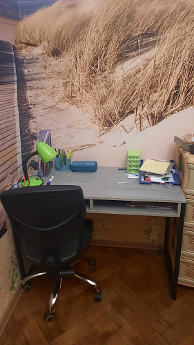 Письменный стол Леон Лофт дуб делано светлый / белый матовый фото покупателя 18