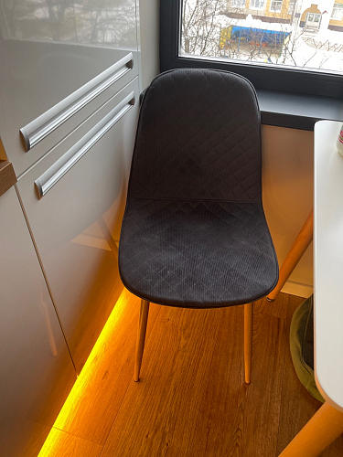 Стул на металлокаркасе Capri dark beige / white фото покупателя 37