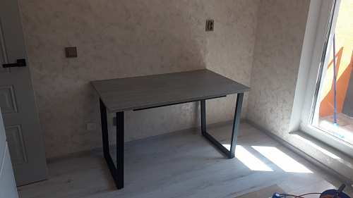 Стол Лота Лофт 140 25 мм черный матовый / бетон фото покупателя 561