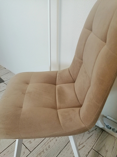 Стул на металлокаркасе Чилли синяя ткань / белый фото покупателя 840