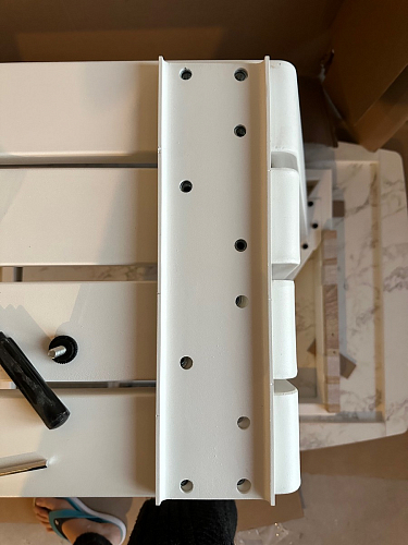 Стол на тумбе Эудес дуб галифакс табак / черный фото покупателя 14