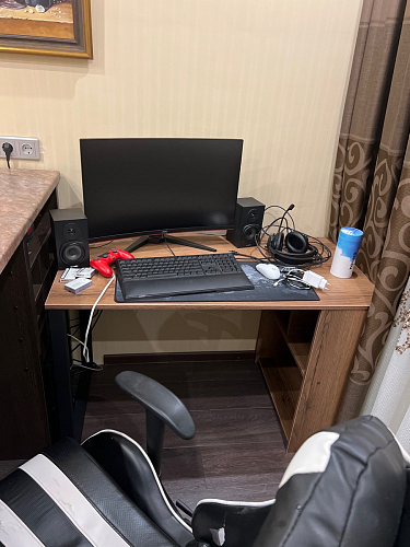 Письменный стол Битти Лофт 116х60х75 дуб делано светлый / белый матовый фото покупателя 75