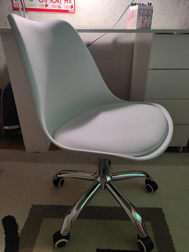 Компьютерное кресло Kolin с подушкой clear / white фото покупателя 244