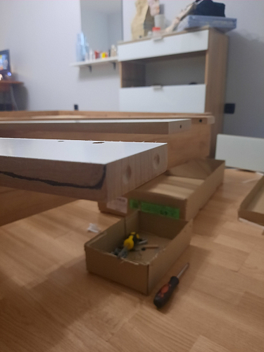 Двуспальная кровать Клауд 160х200 парящая дуб крафт золотой / антрацит фото покупателя 545