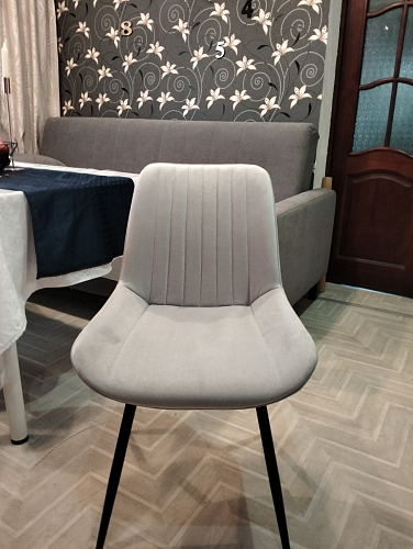 Стул на металлокаркасе Седа К латте / черный фото покупателя 279