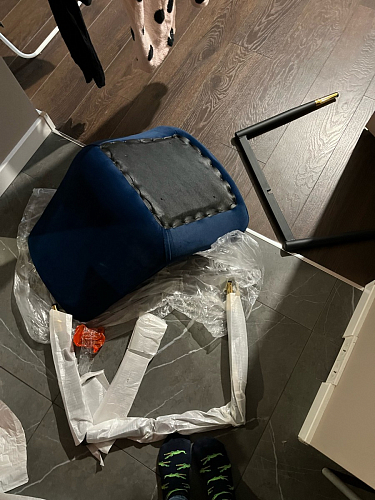 Стул на металлокаркасе Seda 1 latte / black / gold фото покупателя 60