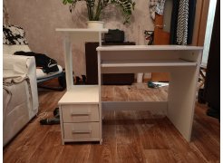 Компьютерный стол Джаз-24 левый белый фото покупателя 137