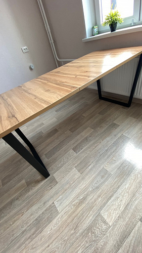 Стол Лота Лофт 140 25 мм черный матовый / бетон фото покупателя 111