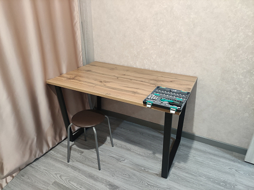 Стол раскладной Лота Лофт 120 25 мм юта / черный матовый фото покупателя 538