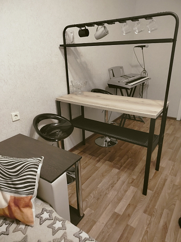 Барный стол Нари 120х50х171 делано / черный матовый фото покупателя 17