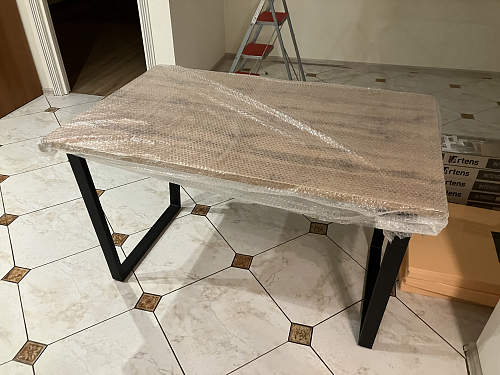 Стол раскладной Лота Лофт 120 25 мм юта / черный матовый фото покупателя 1016