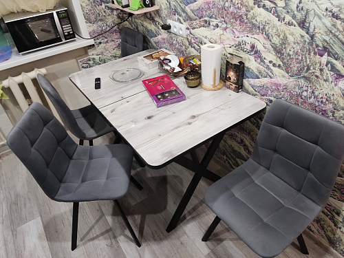 Стул на металлокаркасе Чилли синий / белый фото покупателя 1235