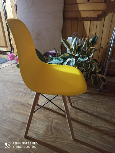 Пластиковый стул Eames PC-015 желтый фото покупателя 462