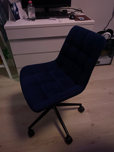 Компьютерное кресло Честер голубой (velutto 47 ) / черный фото покупателя 15