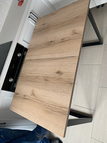 Деревянный стол Лота Лофт 140х80 дуб крафт табачный / черный матовый фото покупателя 267