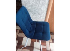 Стул на металлокаркасе Чилли синяя ткань / белый фото покупателя 459