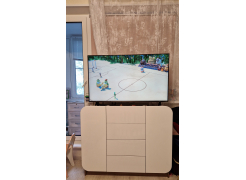 Комод Мебелеф - 37 ясень шимо тёмный / голубой глянец фото покупателя 2