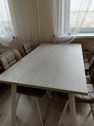 Стол Лота Лофт 120 25 мм сабия / белый матовый фото покупателя 923