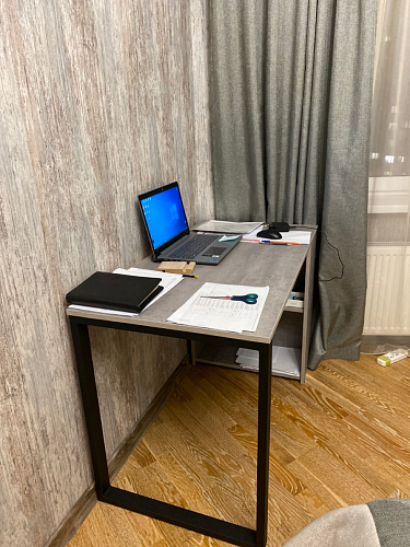 Письменный стол Битти Лофт 116х60х75 креатель / черный матовый фото покупателя 21