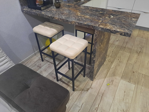 Барный стул Лофт линкольн белый / белый матовый фото покупателя 142