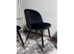 Стул на металлокаркасе Gabi 1 бежевый / черный с серебряными наконечниками фото покупателя 557