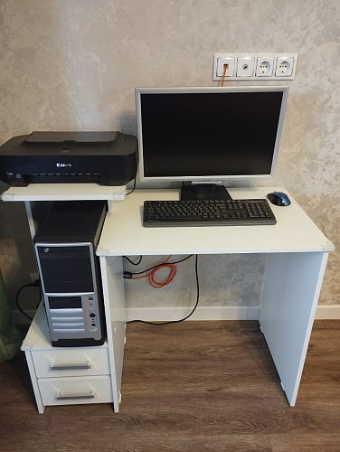 Компьютерный стол Джаз-24 левый дуб молочный фото покупателя 105