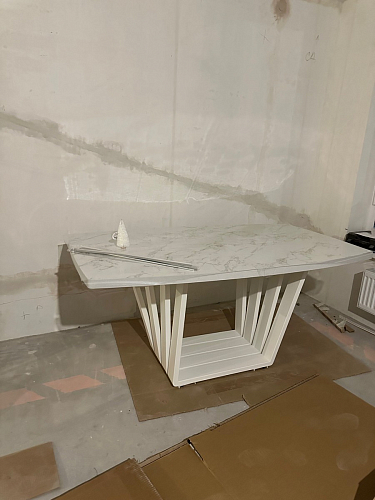 Деревянный стол Эудес 160(205)х90 сабия / черный фото покупателя 15