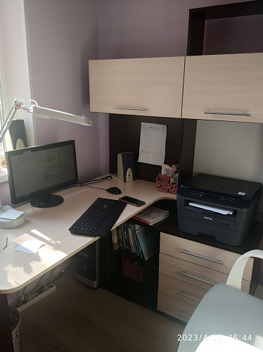 Компьютерный стол КСТ-14.1Л левый дуб сонома / белый фото покупателя 10