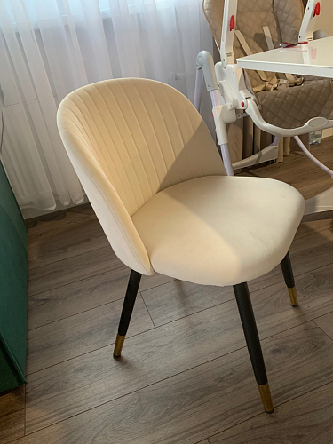 Стул на металлокаркасе Gabi dark beige / black / silver фото покупателя 786