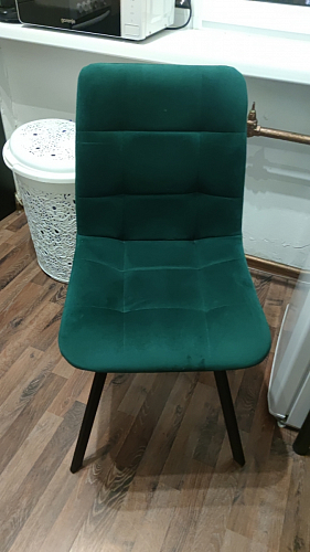 Стул на металлокаркасе Чилли черный / зеленый фото покупателя 1346