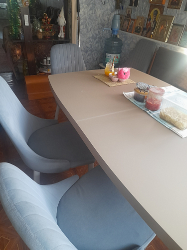 Стул на металлокаркасе Kora beige / black фото покупателя 450