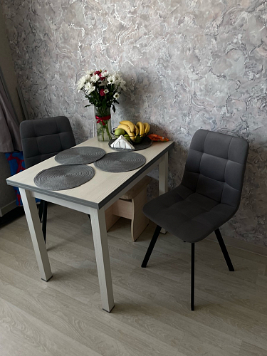 Стул на металлокаркасе Чилли К темно-серый (velutto 32) / черный фото покупателя 455