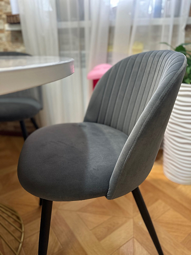 Стул на металлокаркасе Gabi 1 dark gray / black фото покупателя 345