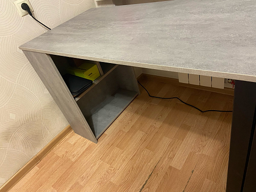 Письменный стол Битти Лофт 116х60х75 дуб делано светлый / белый матовый фото покупателя 30