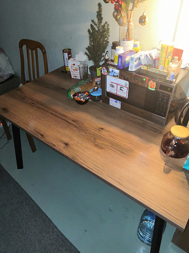 Стол Тринити Лофт 120 32 мм бетон / черный матовый фото покупателя 698