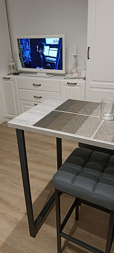 Барная стойка Дилан Лофт 120х40х90 бетон светлый фото покупателя 144