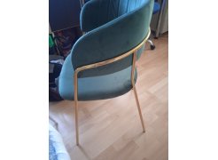 Стул на металлокаркасе Kamelia зеленый / золото фото покупателя 76