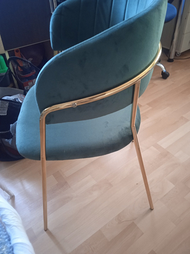 Стул на металлокаркасе Kamelia green / gold фото покупателя 76