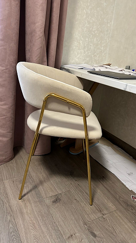 Стул на металлокаркасе Kamelia голубой / голубой / золотой фото покупателя 62