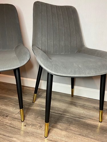 Стул на металлокаркасе Seda 01 blue / gold / black фото покупателя 66