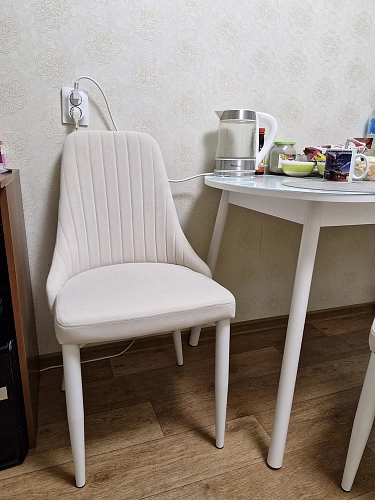 Стул на металлокаркасе Kora dark pink / white фото покупателя 23