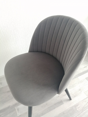 Стул на металлокаркасе Gabi 1 темно-серый / черный фото покупателя 319