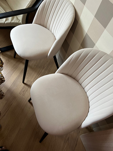 Стул на металлокаркасе Gabi 1 light purple / black / gold фото покупателя 34