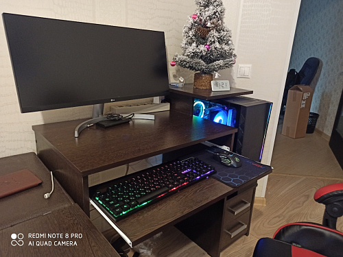 Компьютерный стол Джаз-24 левый дуб молочный фото покупателя 51