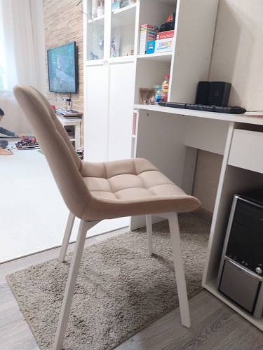 Стул на металлокаркасе Челси К бирюзовый / черный фото покупателя 116