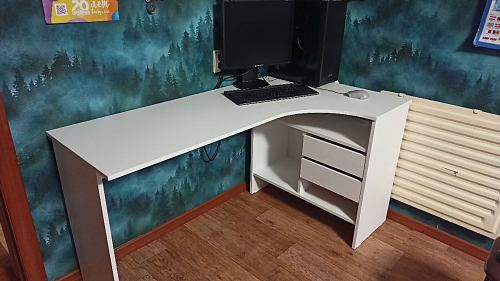 Письменный стол СПм-25 левый дуб сонома фото покупателя 10