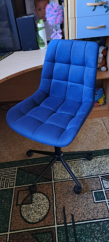 Компьютерное кресло Честер синий (velutto 46 ) / белый фото покупателя 54