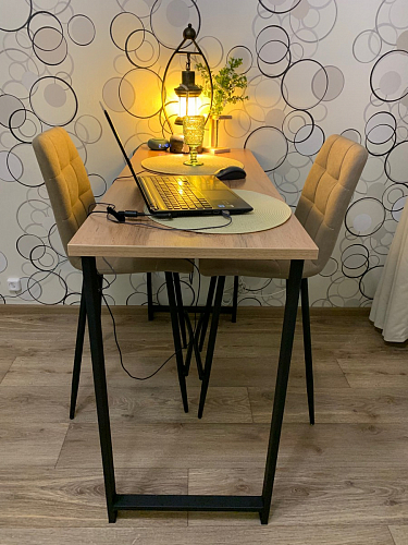 Барная стойка Дилан Лофт 120х60х90 бетон фото покупателя 204