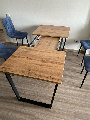 Деревянный стол Лота Лофт 120x75 дуб крафт табачный / черный матовый фото покупателя 868