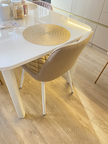 Стул на металлокаркасе Баодин velutto 12 / белый фото покупателя 7